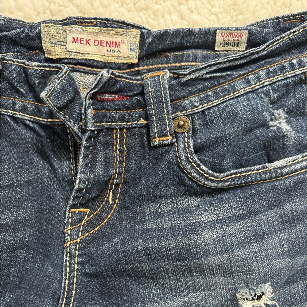 MEK Low-rise Denim Pants
